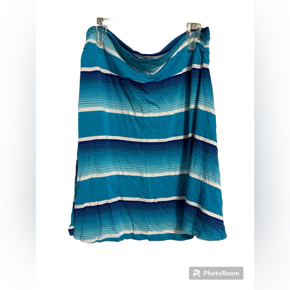 Merona Blue Striped mini Maxi Skirt. Size Medium.